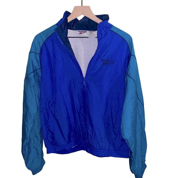 VNTG REEBOK zip up jewel tone windbreaker size L - Picture 1 of 3